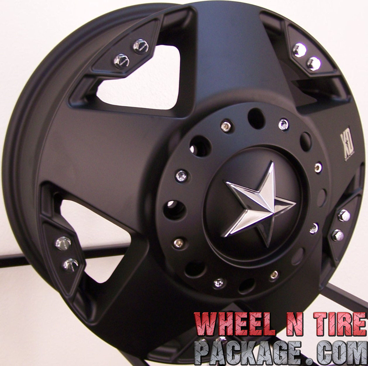 17 Matte Black XD Rockstar Wheels Rim Ford 05 2012 F350 Dually 8x200
