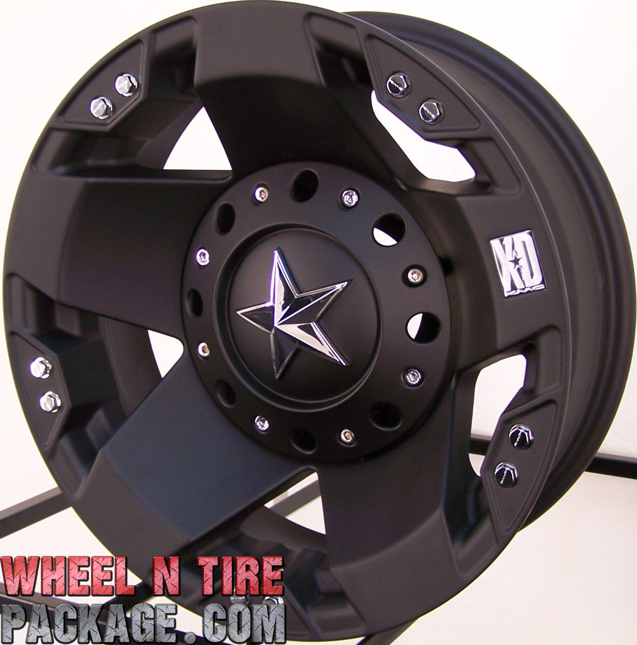 17 Matte Black XD Rockstar Wheels Rim Ford 05 2012 F350 Dually 8x200 