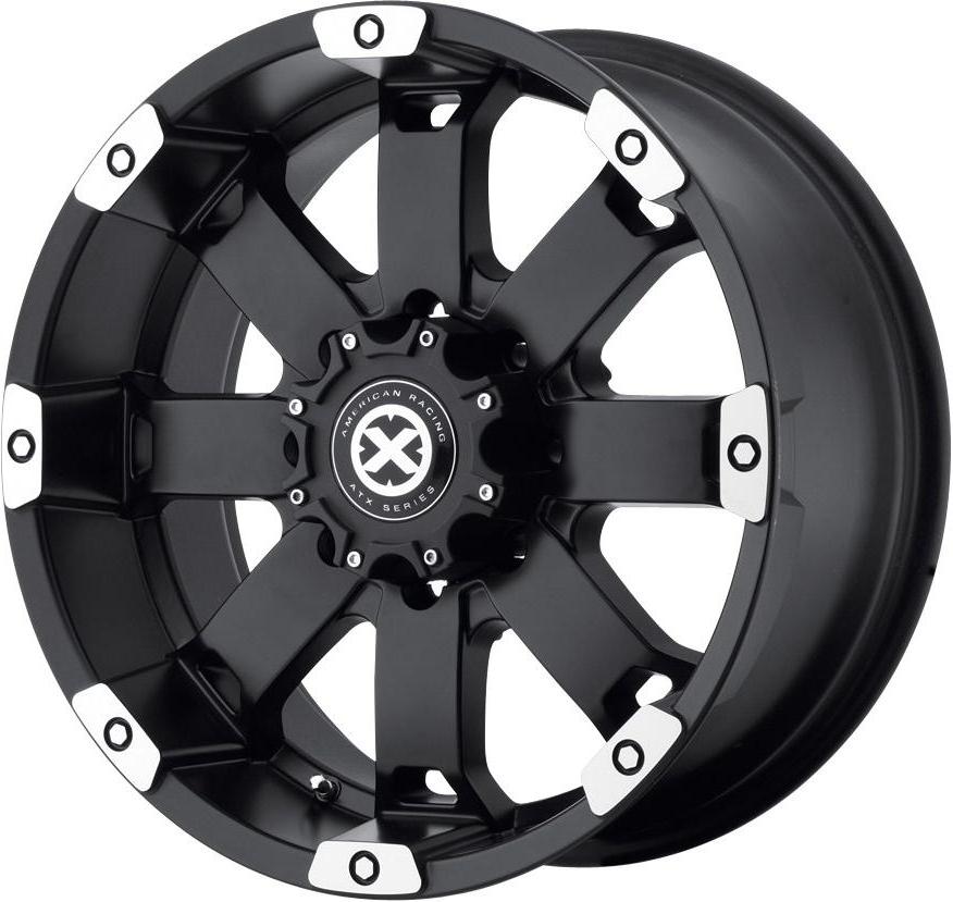 20 Black ATX Wheels Rims Dodge RAM Chevy Silverado GMC Sierra 2500