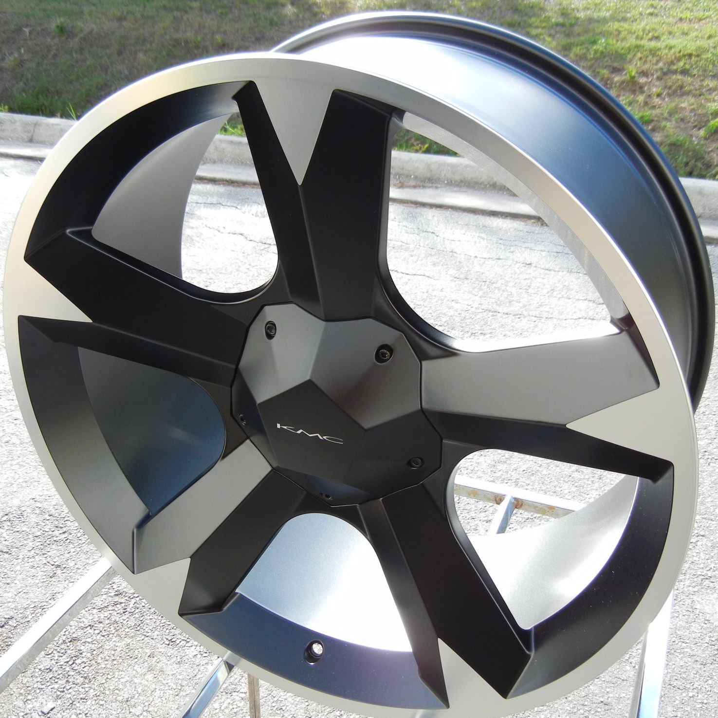 22 Black KMC Clone Wheels Rims Escalade Avalanche Sierra Ford