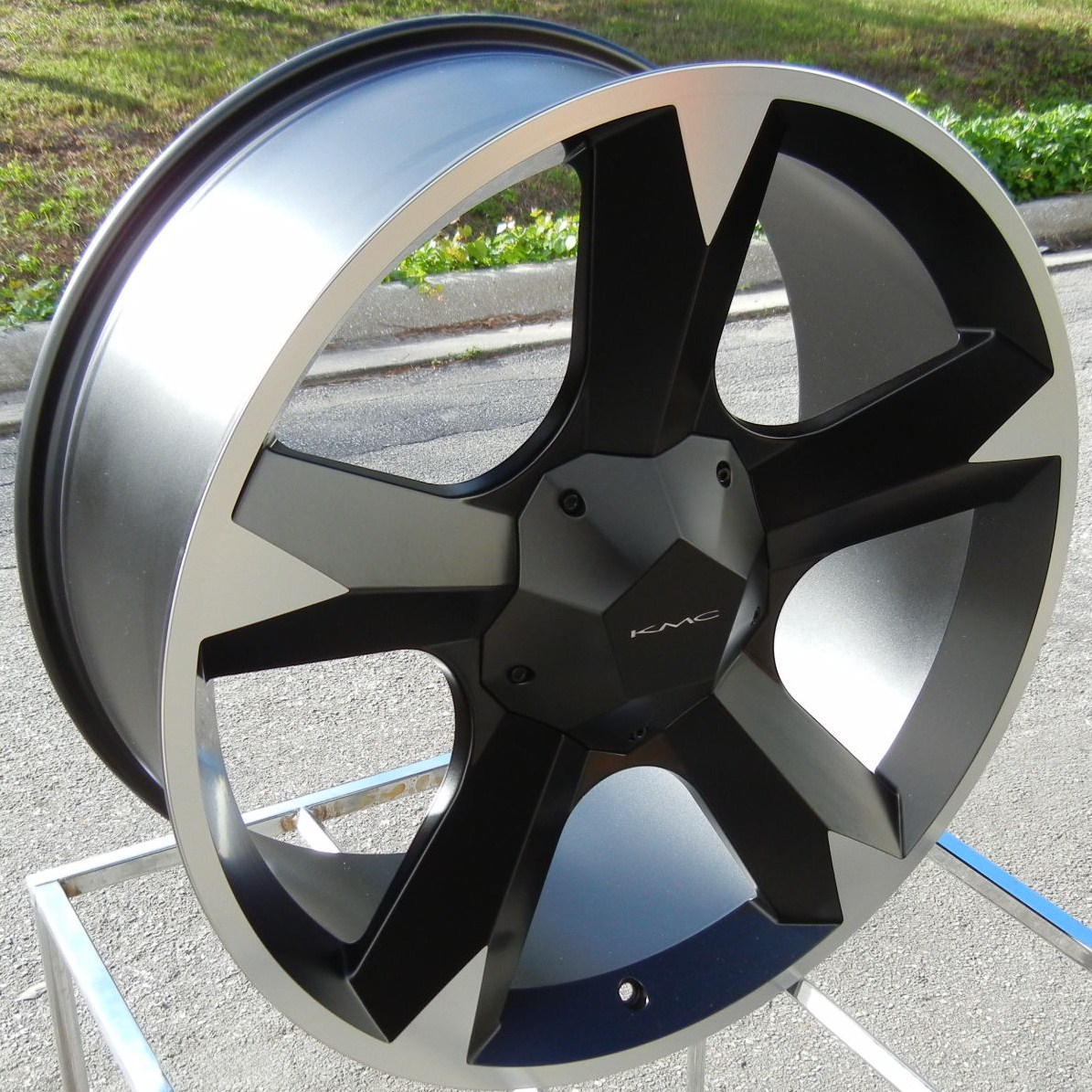 22 Black KMC Clone Wheels Rims Escalade Avalanche Sierra Ford