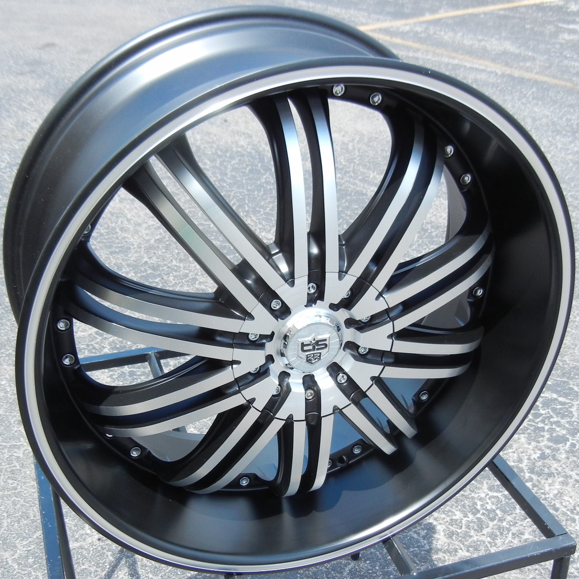 22" Black Tis 532 Wheels Rims Dodge RAM 1500 Dakota Durango 4x4 Chrysler Aspen