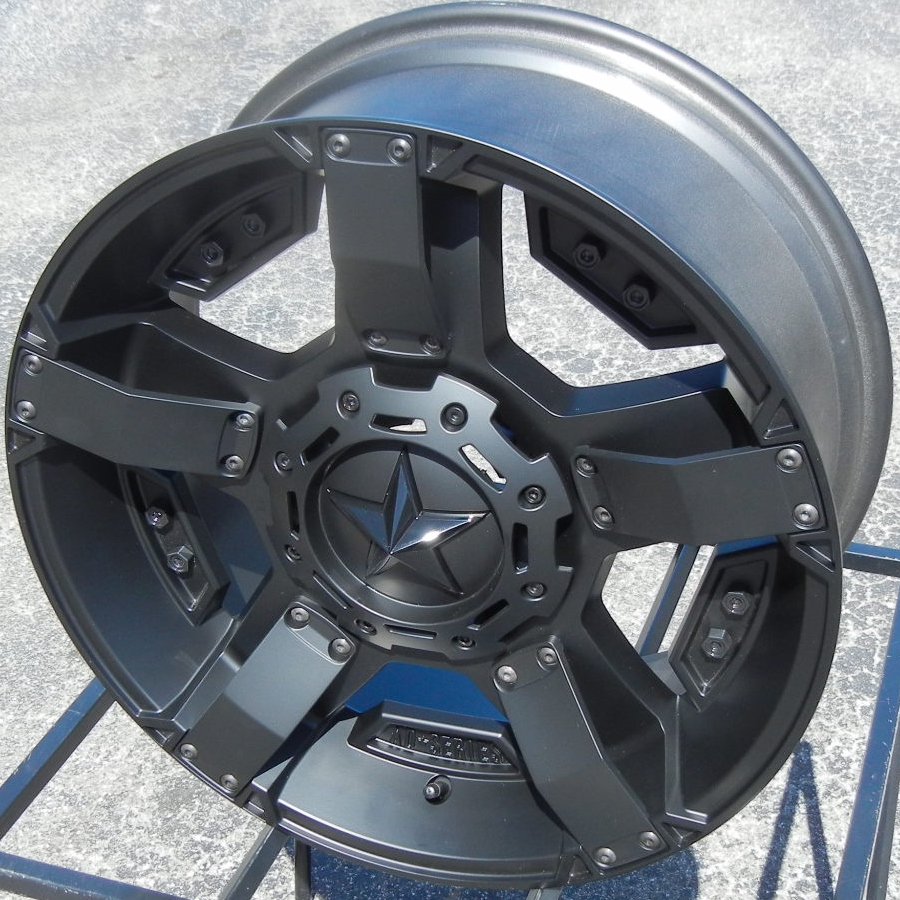 20" XD Rockstar 2 II Black Wheels Rims Chevy Silverado 1500 Ford F150 Expedition