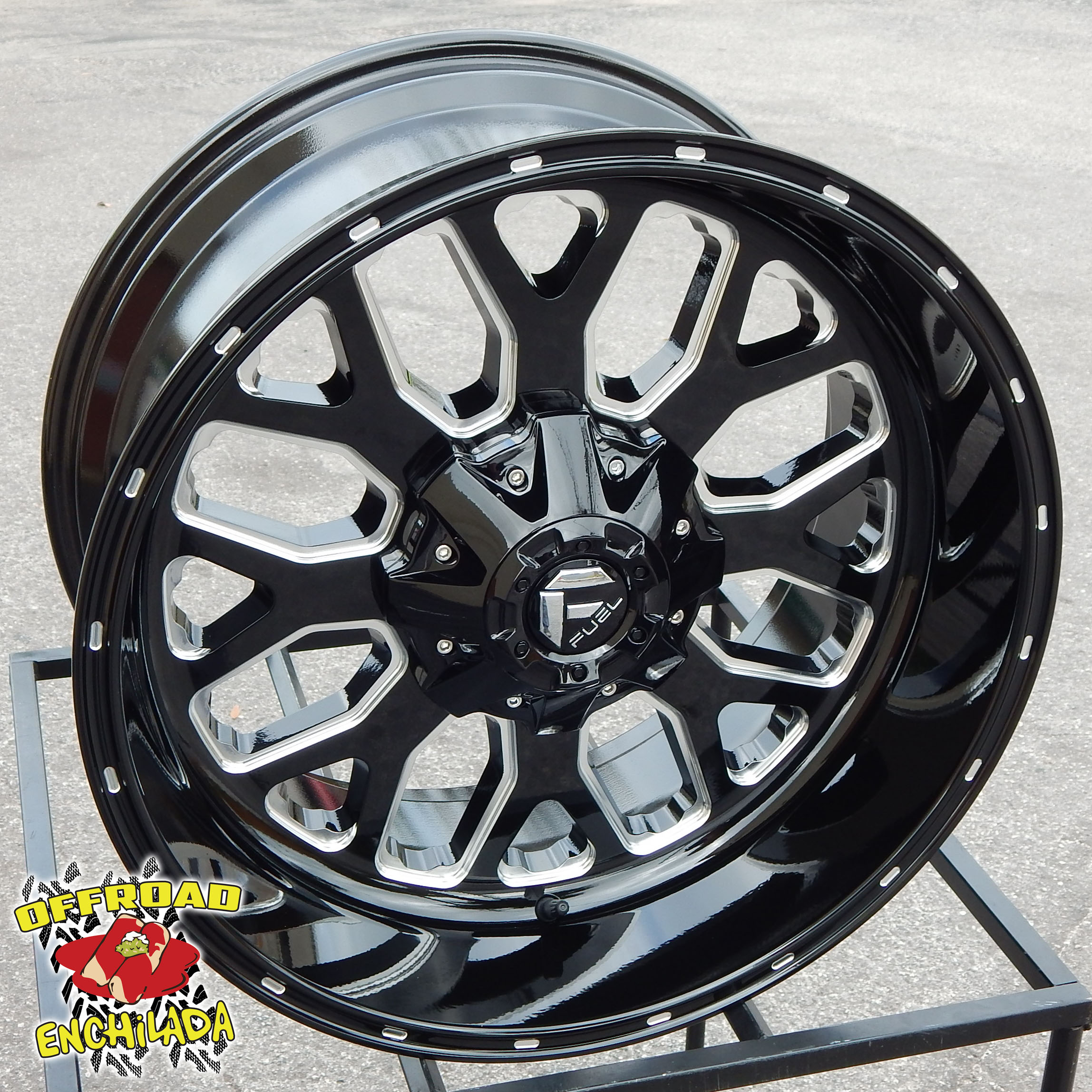 20x10" BLACK D588 FUEL TITAN WHEELS RIMS 2019 DODGE RAM 1500 HEMI 6x5.5